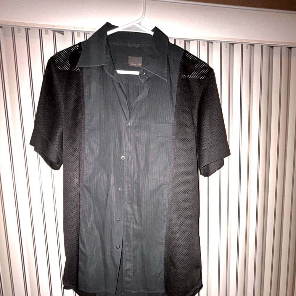 Men’s button FENDI mesh shirt